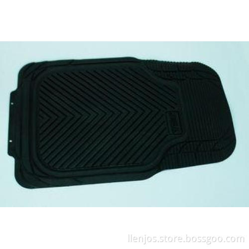 Customised Black Rubber Car Mat Washable Ribbed Rubber Matt